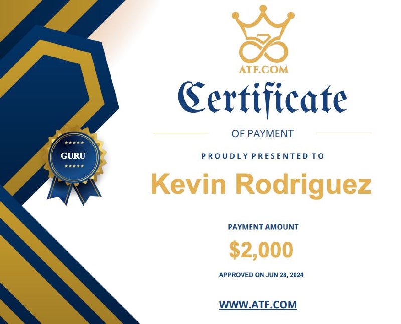 Receipt from Kevin Rodriguez