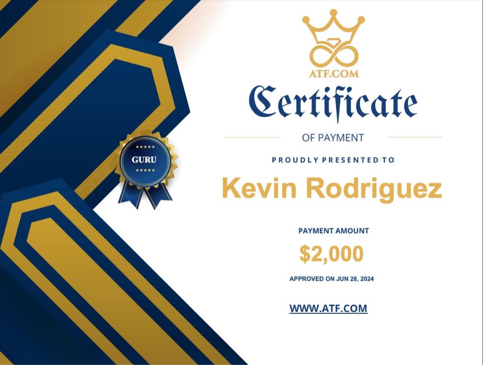 Receipt from Kevin Rodriguez