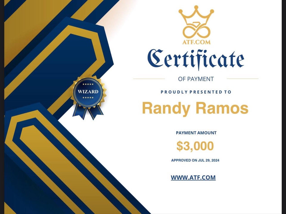 Receipt from Randy Ramos