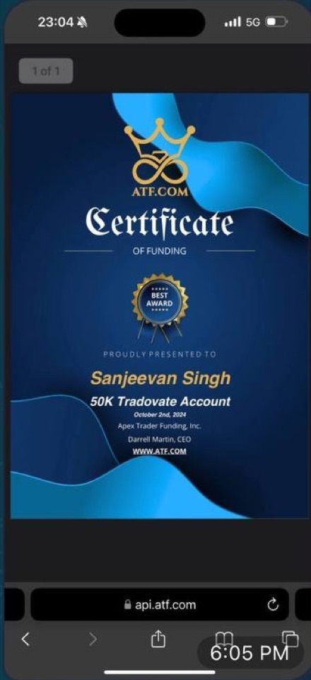 Receipt from Sanjeevan Singh