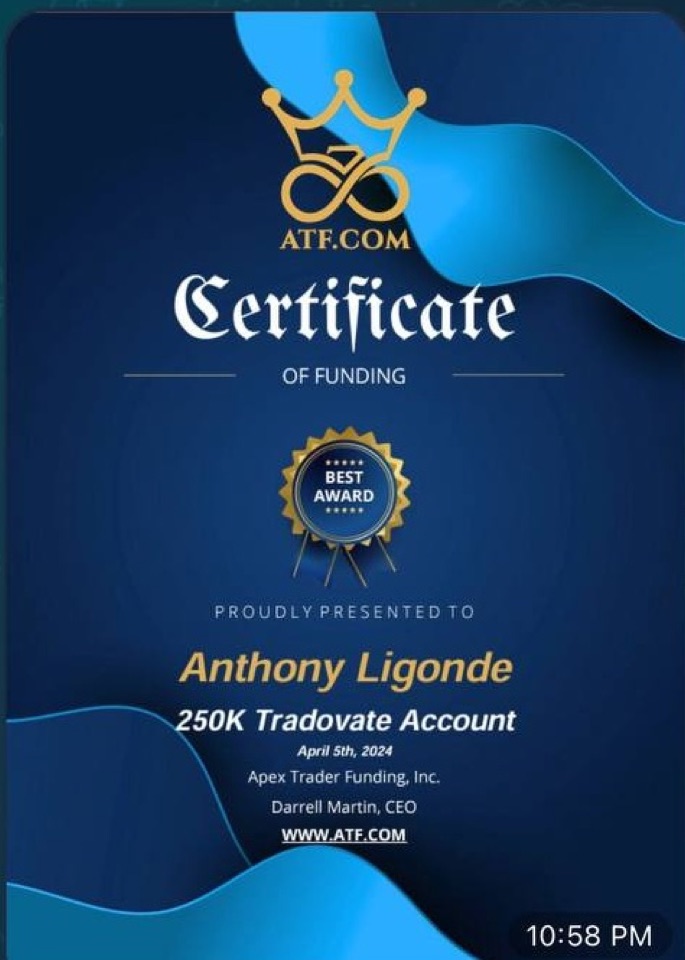 Receipt from Anthony Ligonde