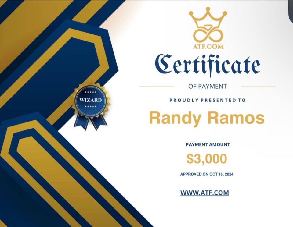 Receipt from Randy Ramos