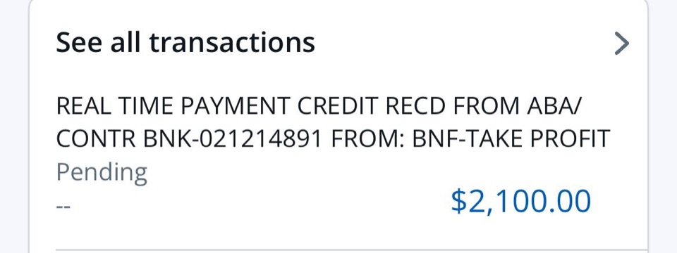 Receipt from SCT Licensee