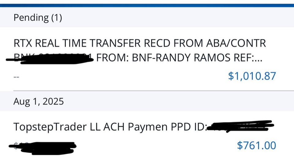 Receipt from Randy Ramos
