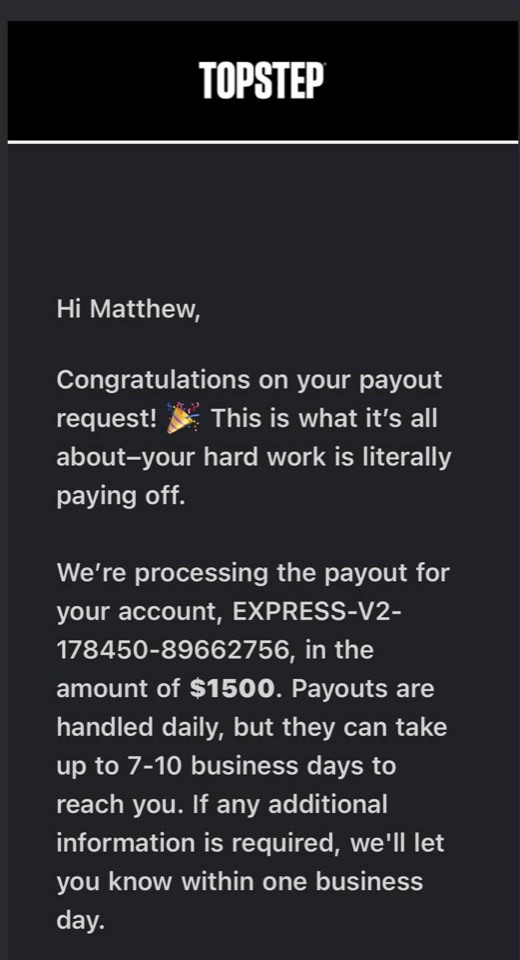 Receipt from Matthew